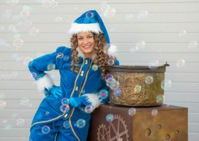 Straattheater met Kerstelf